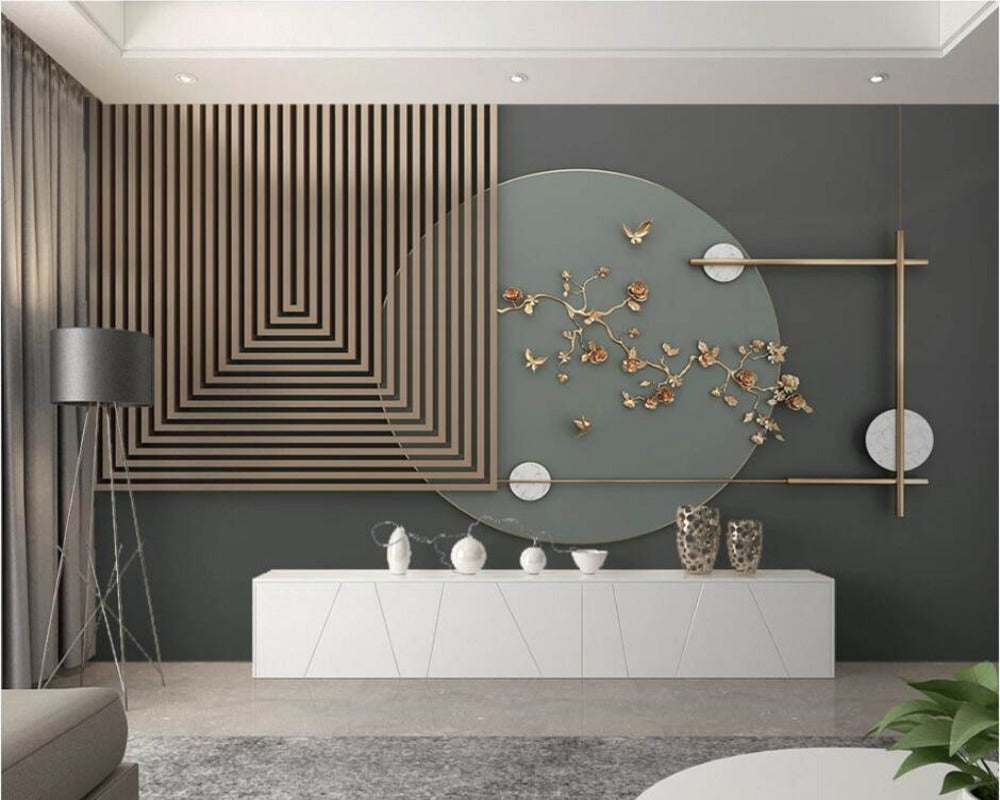 3D Wallpaper Eclectic Shapes